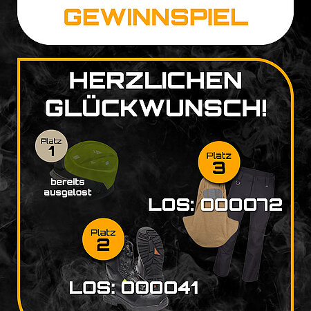 🎉 Update zum RETTmobil-Gewinnspiel!
Der 1. Platz – unser F15 von Pacific Helmets – wurde bereits ermittelt! Glückwunsch an den Gewinner! 🙌

👉 Leider haben sich die Gewinner von Platz 2 & 3 nicht gemeldet.
Deshalb wollen wir anderen Teilnehmern die Chance geben und haben neu ausgelost – und hier sind die neuen Gewinnnummern! 👇

2️⃣ Jolly 9300/GA SUPERLEGGERA geht an: 000041
3️⃣ LHD Partikelschutzhaube + Flex Pro Bundhose geht an: 000072

🎁 Du hast eine dieser Nummern? Dann melde dich schnell per DM bei uns!
——

#rettmobil2025 #lhdfire #gewinnspiel