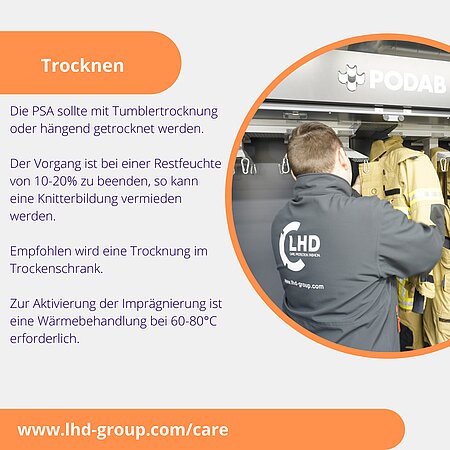 - LHD CARE Empfehlung Part 4 -
Für einen langen Erhalt der Schutzkleidung ist auch die richtige Pflege entscheidend.
Wir wollen euch die wichtigsten Punkte unserer Pflegeanleitung noch einmal zusammenfassen.
#lhdcare #pflegepsa #lhdservice